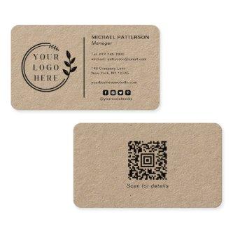 Add Your Logo Social Media QR Code Corporate