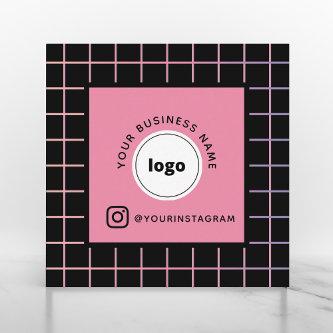 Add Your Logo Social Media QR Code Minimalistic Square