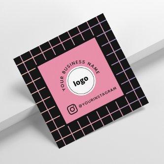 Add Your Logo Social Media QR Code Minimalistic Square
