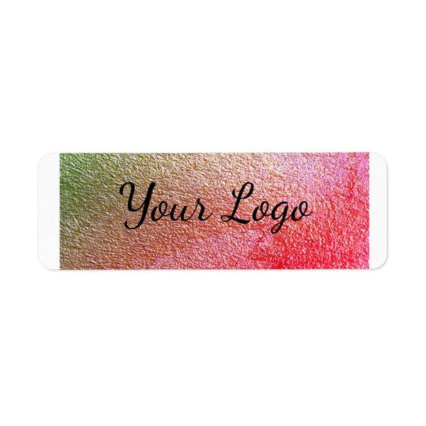 add your logo website pink green golden simple min label