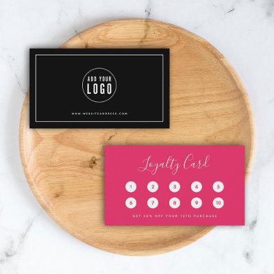 Add Your Logo White Border Editable Color Loyalty Card