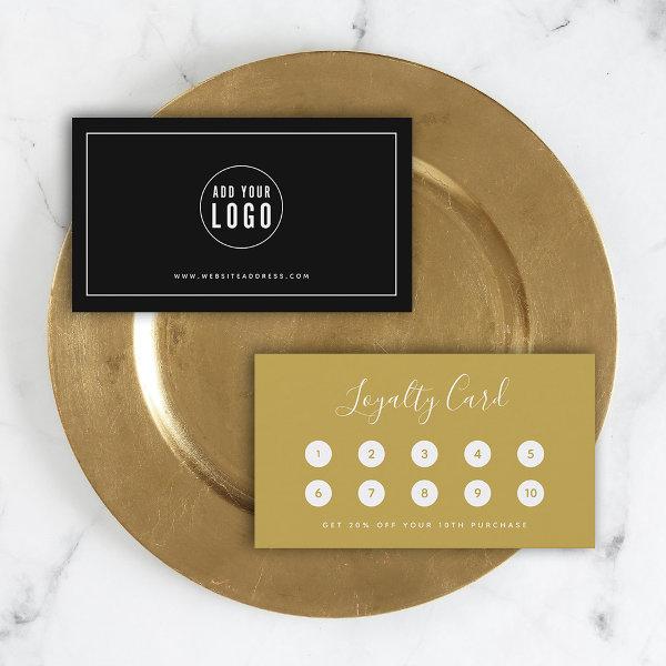 Add Your Logo White Border Editable Color Loyalty Card