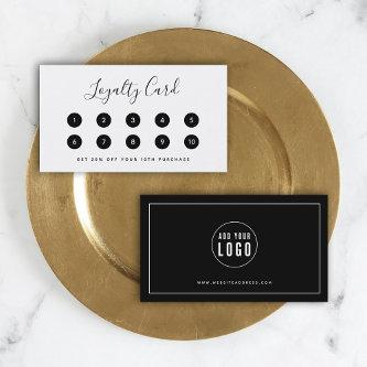 Add Your Logo White Border Editable Color Loyalty Card