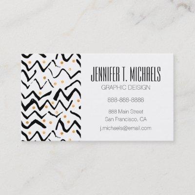 Add Your Name | Black Brush Strokes & Dots