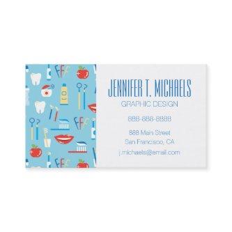 Add Your Name | Dental Blue Pattern