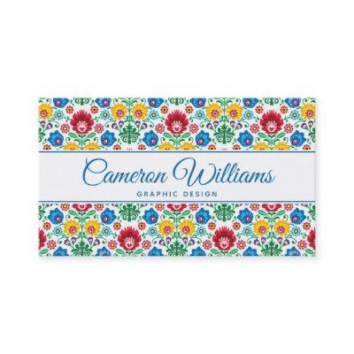 Add Your Name | Floral Heart Folk Art Pattern