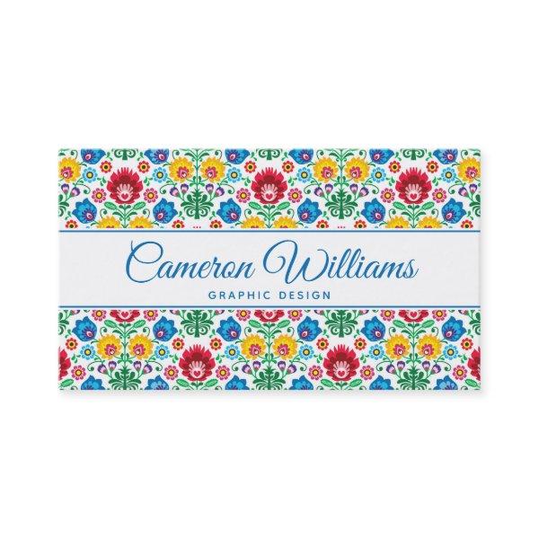 Add Your Name | Floral Heart Folk Art Pattern