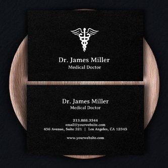 Add Your Name Medical Caduceus Symbol black white