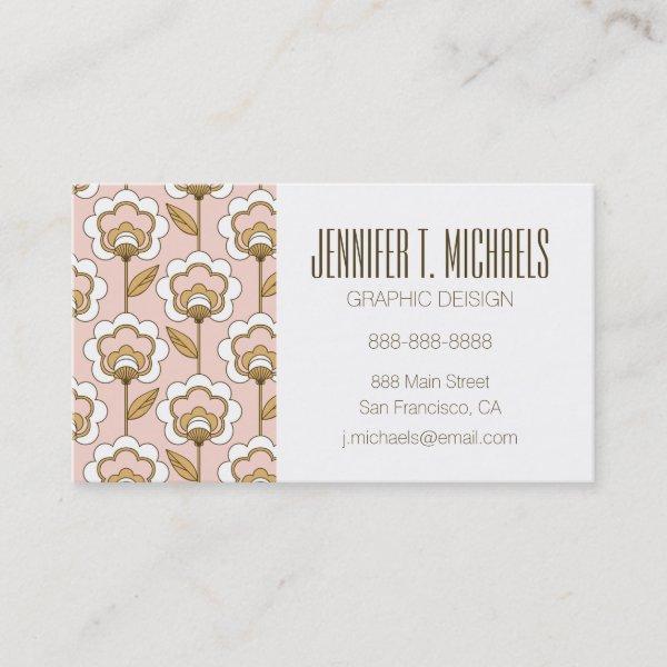 Add Your Name | Mid-Century Modern Floral Pattern