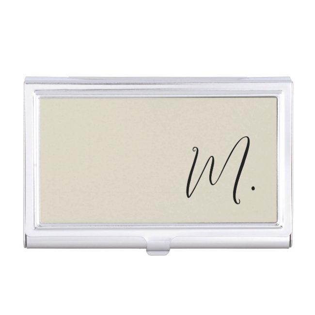 Add Your Name Modern Monogram Initial Calligraphy Case