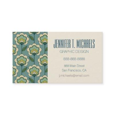 Add Your Name | Teal & Yellow Floral Pattern