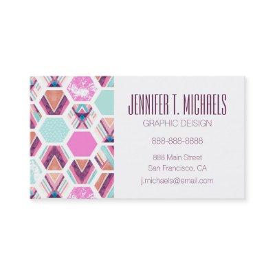 Add Your Name | Watercolor Hexagon Pattern