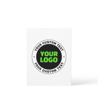 Add Your Own Business Logo or Uploaded Design Enclosure Card