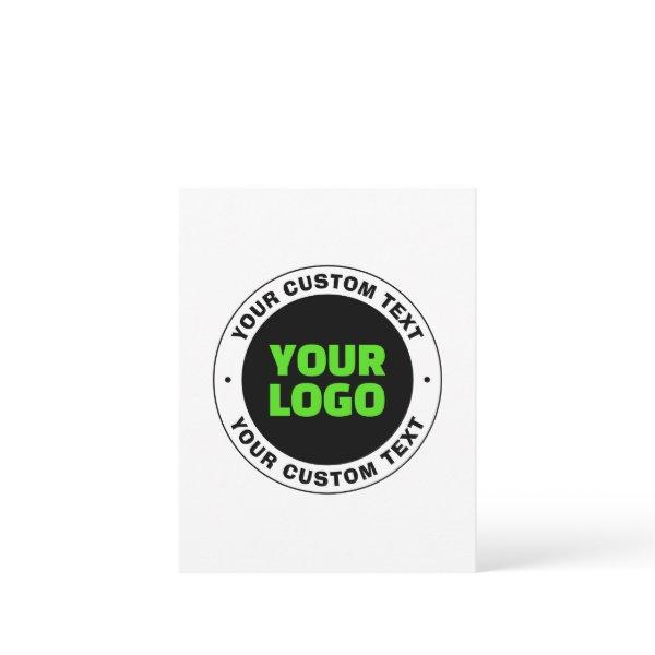 Add Your Own Business Logo or Uploaded Design Enclosure Card