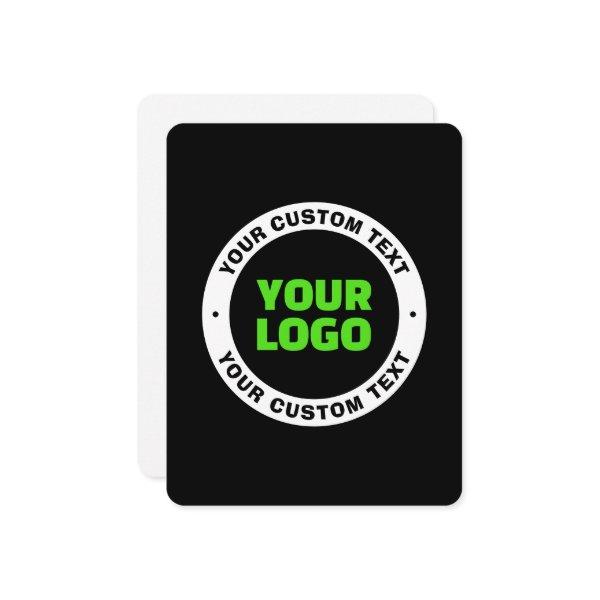 Add Your Own Business Logo or Uploaded Design Enclosure Card
