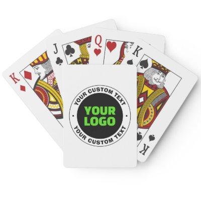 Add Your Own Business Logo or Uploaded Design Poker Cards