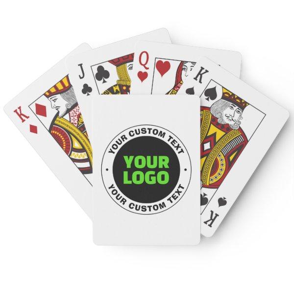 Add Your Own Business Logo or Uploaded Design Poker Cards