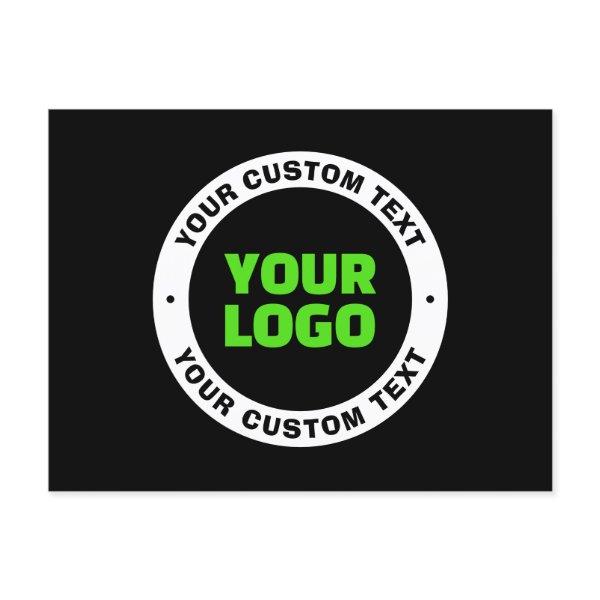 Add Your Own Business Logo or Uploaded Design Postcard