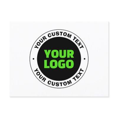 Add Your Own Business Logo or Uploaded Design Postcard