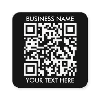 Add your own QR Code text Scan Minimal Simple  Square