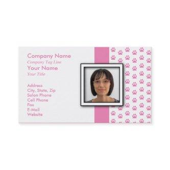ADD YOUR PHOTO Pet Grooming Paw Print