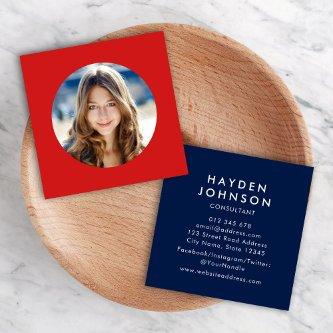 Add Your Photo Simple Minimalist Editable Color Square