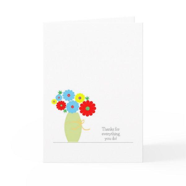 Admin Professionals Day Card, Colorful flowers Card