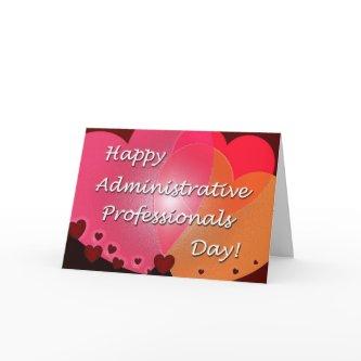 Administrative Professionals Day Hearts Card