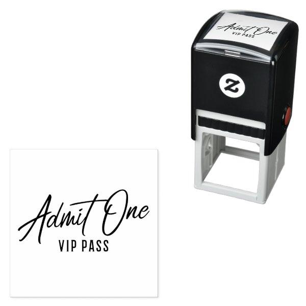 Admit One VIP Pass Self-inking Stamp