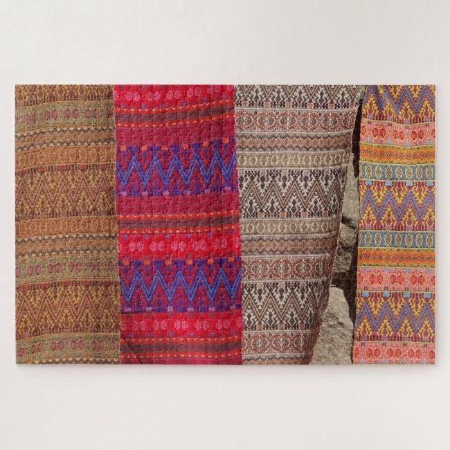 Adobe Blanket, Mexican Blanket Jigsaw Puzzle