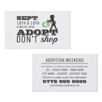 Adopt Don't Shop, Pet Adoption Event Advertising