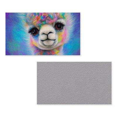 Adorable Baby Alpaca Animal in Pastel Colors Tript