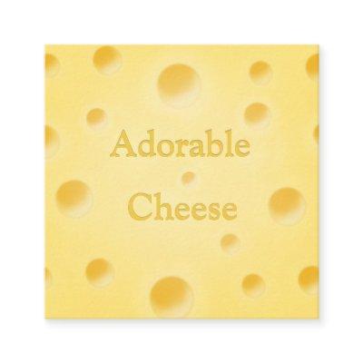 Adorable Cheese Charming Cheese Slice  Square