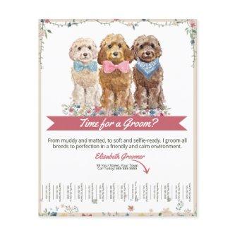 Adorable Dog Groomer Tear Sheet Flyer