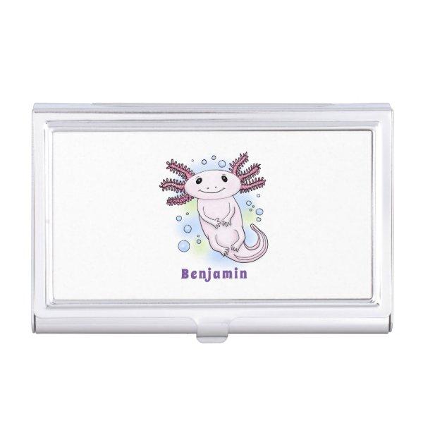 Adorable pink axolotl cartoon  case
