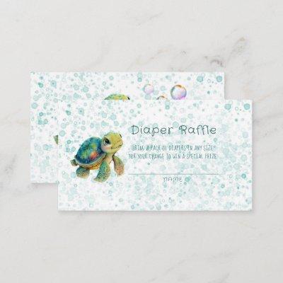 Adorable Turtle and Bubbles Diaper Raffle