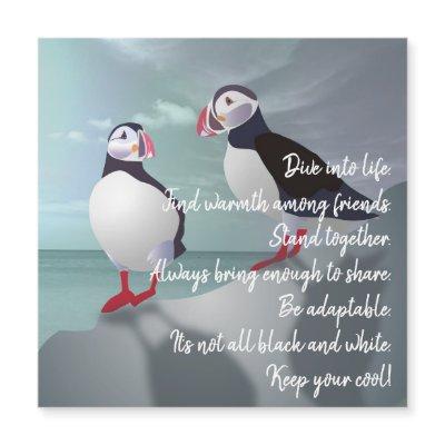 Advice from a Puffin Design Magnetic Card
