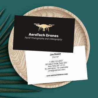 Aerial Drone Photography Services Gold and Black