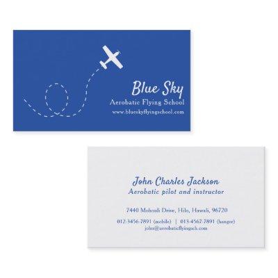 Aerobatic white blue modern aviation