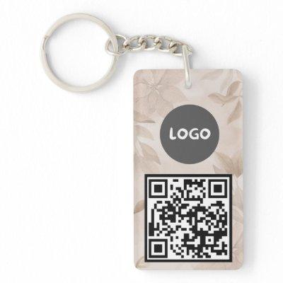 Aesthetic Brown Background Business Single-Sided Keychain