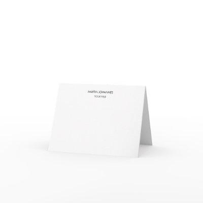 Aesthetic Plain Professional White Modern Note Card