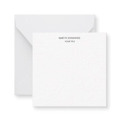 Aesthetic Plain Professional White Modern Note Card