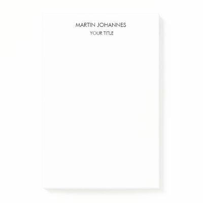 Aesthetic Plain Professional White Modern Post-it Notes