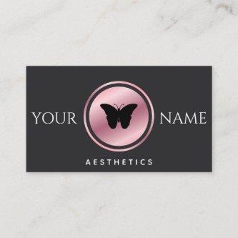 Aesthetician Cosmetologist Black Butterfly Modern
