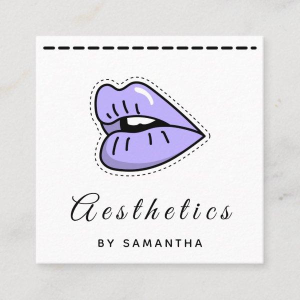 Aesthetics Hair & Makeup Purple Lip Pop Art Modern Square