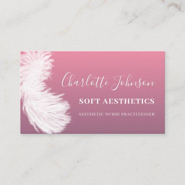 Aesthetics Skincare Modern Pink Feather