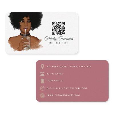 African American Hairdresser QR Code