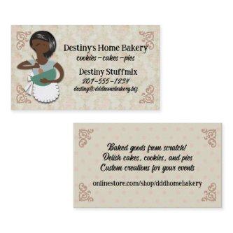 African American mixing bowl woman baking bakery B