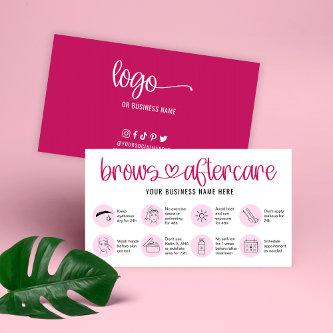 Aftercare Instructions Brow Microblading Care Pink