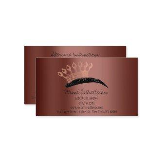 Aftercare Instructions Eyebrows Crown Logo Bronze